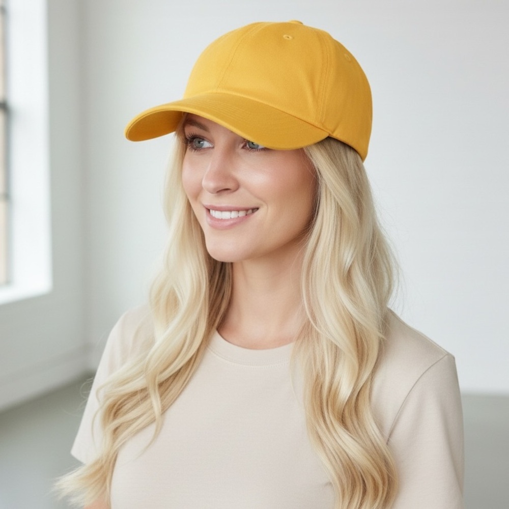 Amazon | Yellow Dad Hat Baseball Cap Adjustable Cotton Strapback
